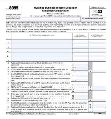 What Is Form 8995 Complete Guide On The QBI Deduction For Small what-is-form-8995-complete-guide-on-the-qbi-deduction-for-small